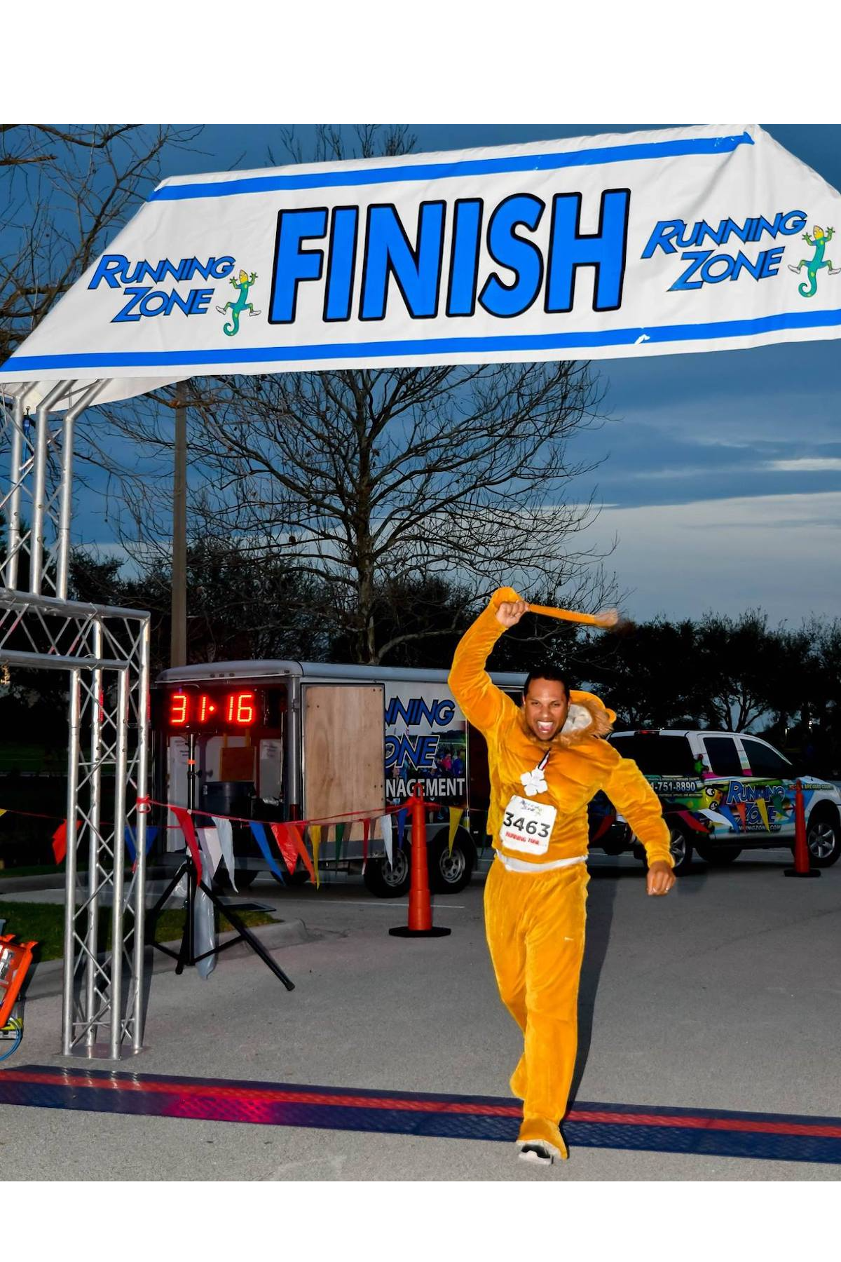Cordell Rolle crosses marathon finish line